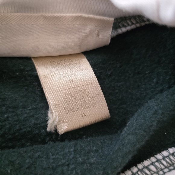 Vintage M&C Sportswear Cardinal Sweatshirt Green Pullover 1X Winter Holiday - Picture 4 of 6